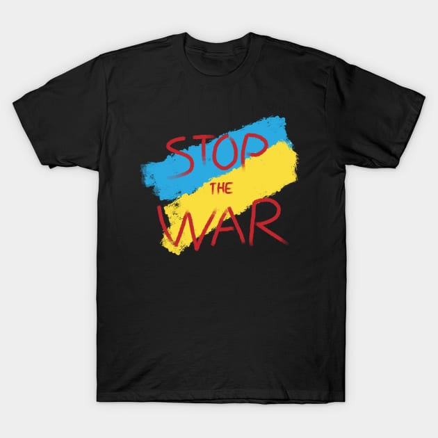 Stop The War Ukraine Support T shirt T-Shirt by Nerdy